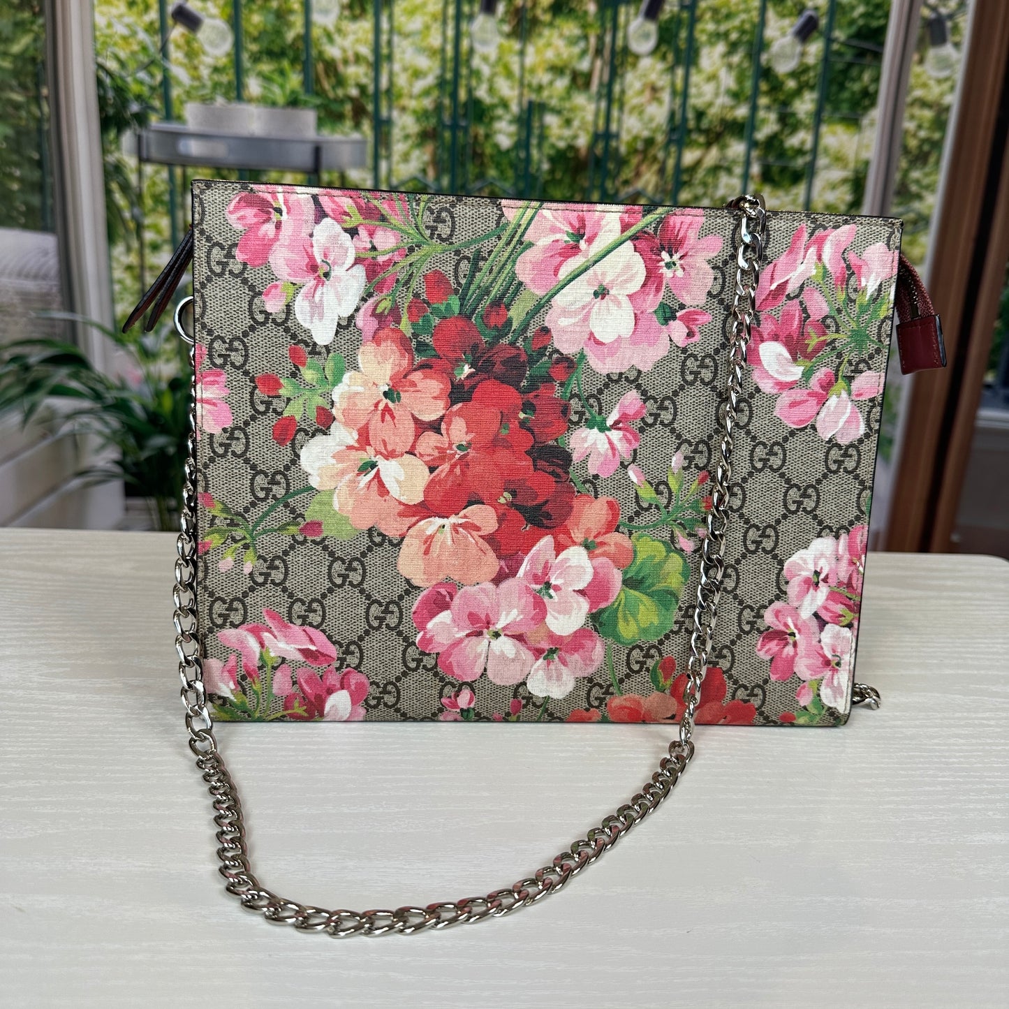 Gucci Blooms Large Cosmetic Case Antique Rose with Crossbody Kit