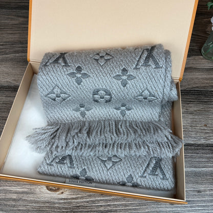 Louis Vuitton Logomania Scarf Pearl Grey