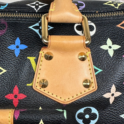 Louis Vuitton Limited Edition Murakami Speedy 30 Black Multicolor