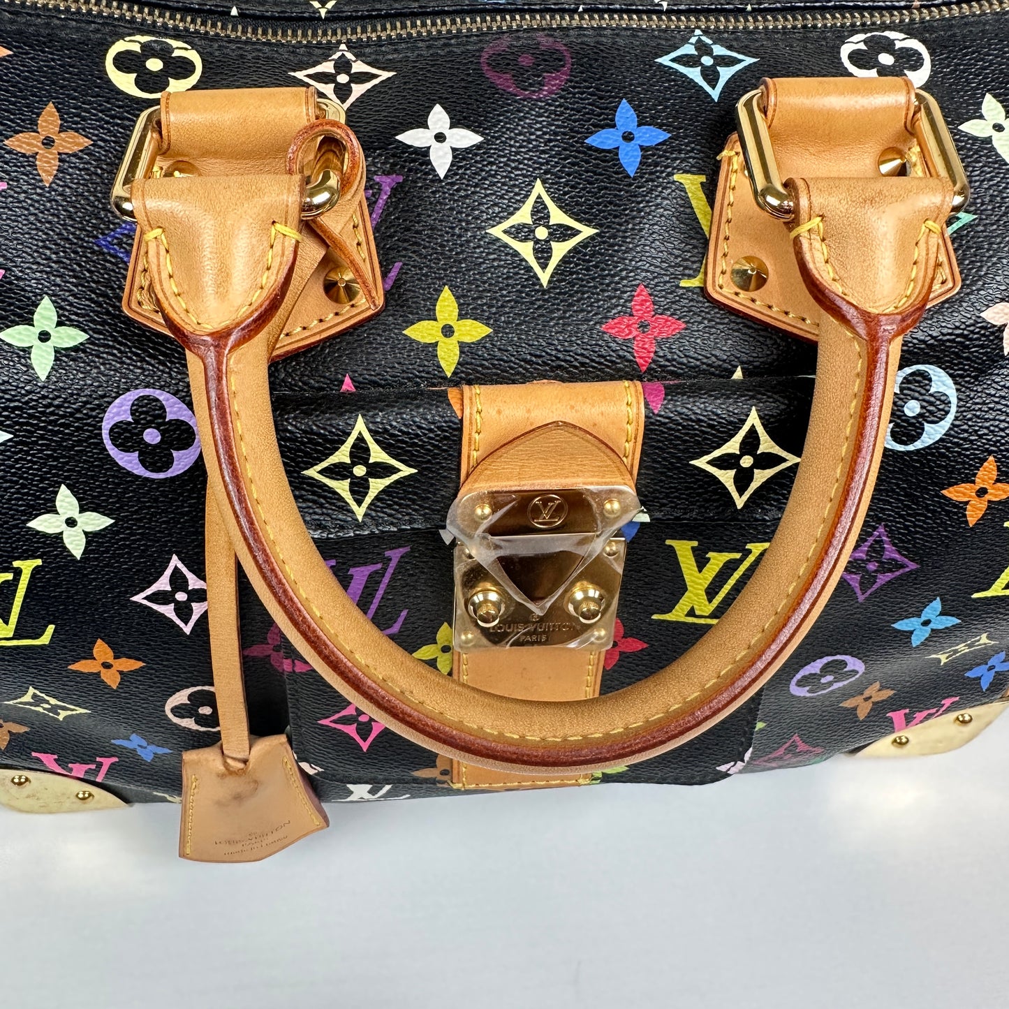 Louis Vuitton Limited Edition Murakami Speedy 30 Black Multicolor