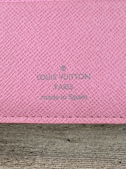 Louis Vuitton Insolite Clutch Wallet White Multicolor Litchi Pink