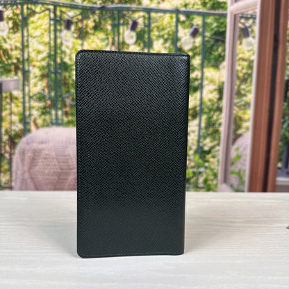 Louis Vuitton Dark Green Taiga Checkbook Wallet