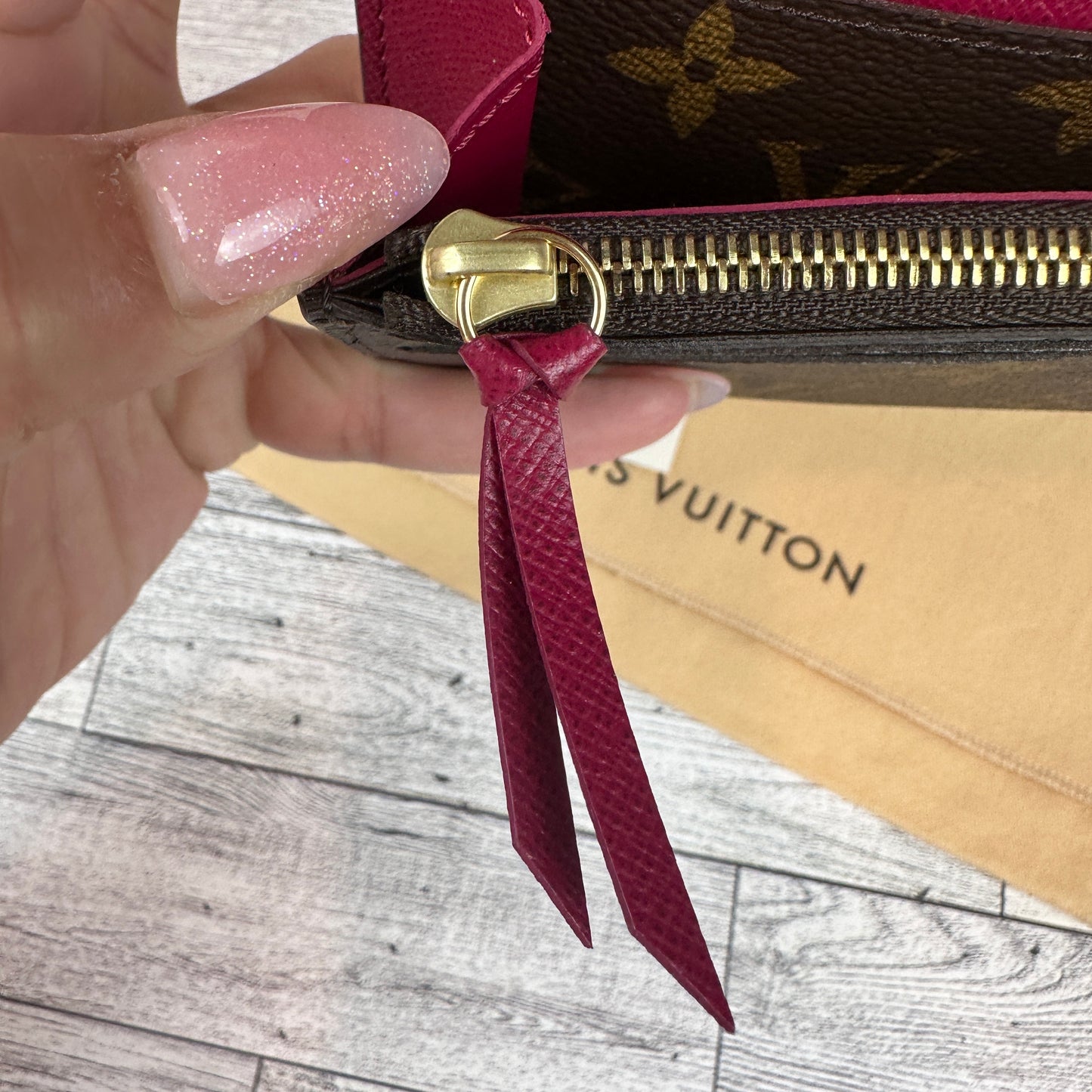 Louis Vuitton Monogram Emilie Wallet Fuchsia