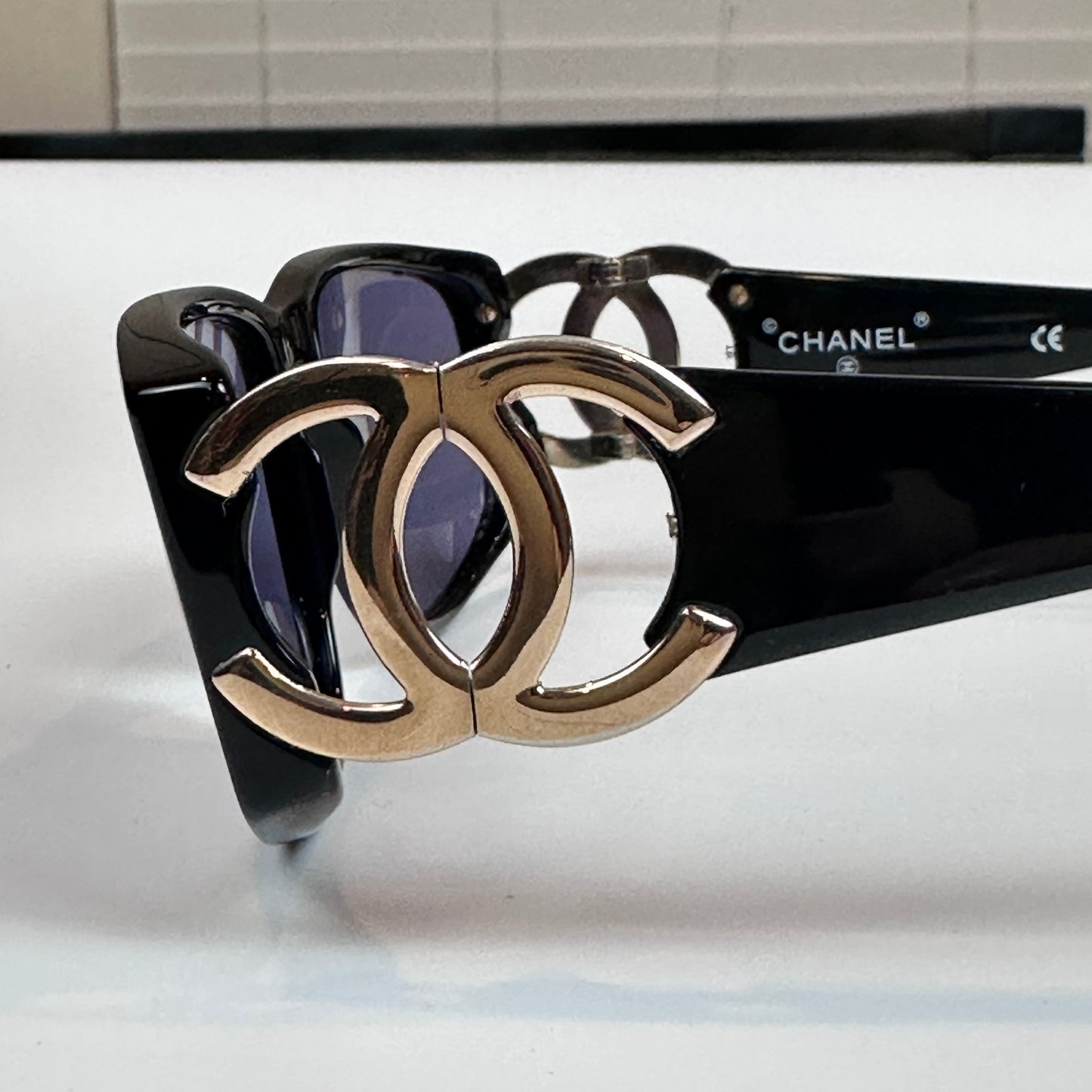 Chanel Vintage CC Logo Sunglasses 02461 Gold/Black