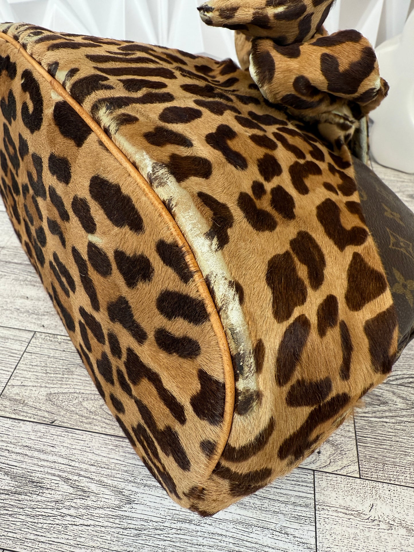 Louis Vuitton Rare Limited Edition Azzedine Alaia Monogram Leopard Alma Bag