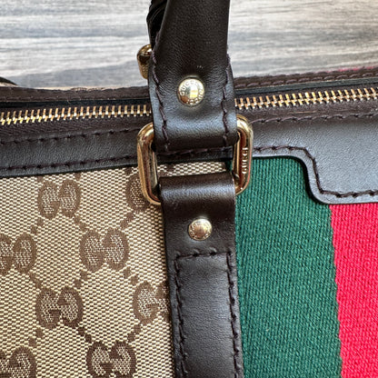 Gucci Original GG Boston Vintage Web Dark Brown