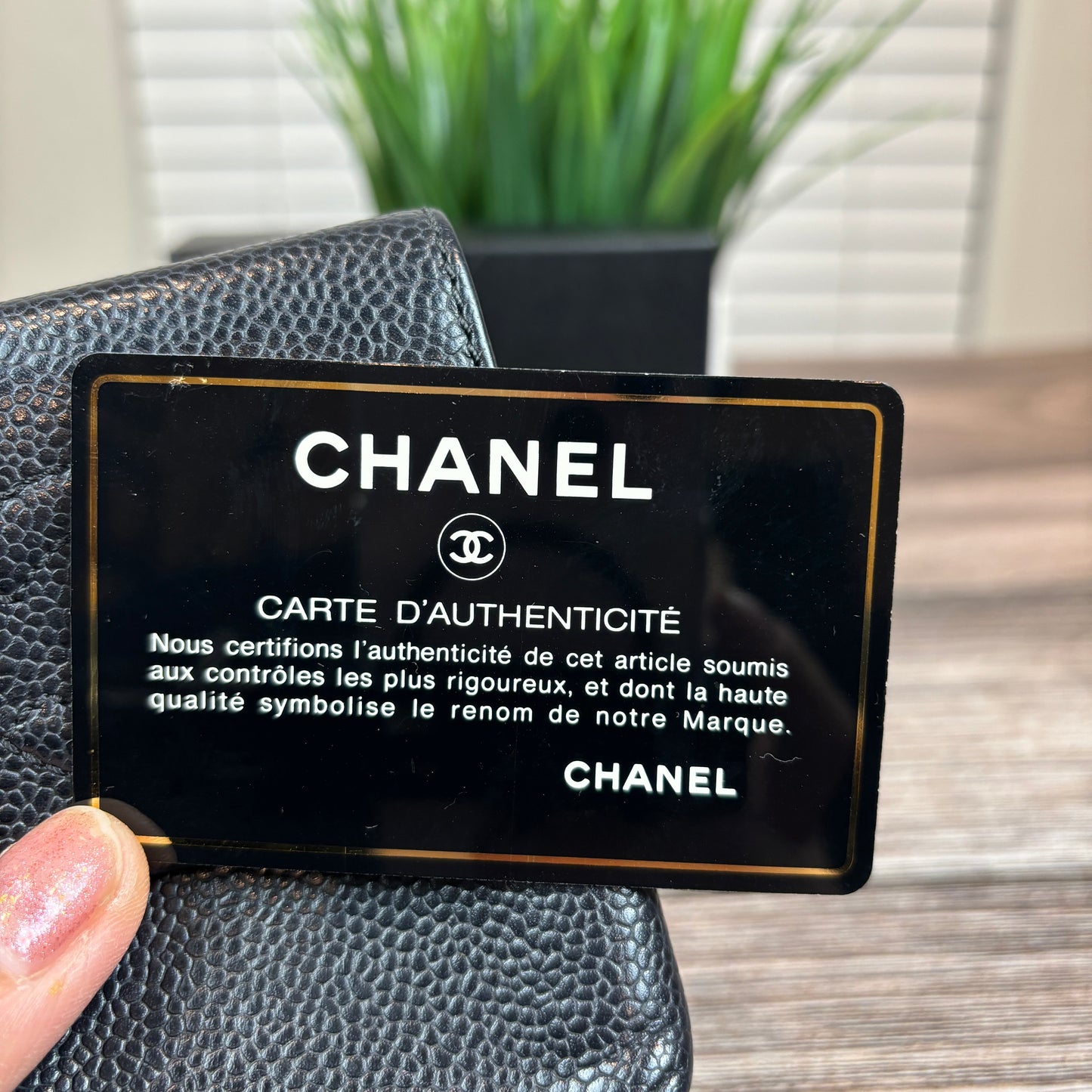 Chanel Black Caviar Leather Cigarette Case