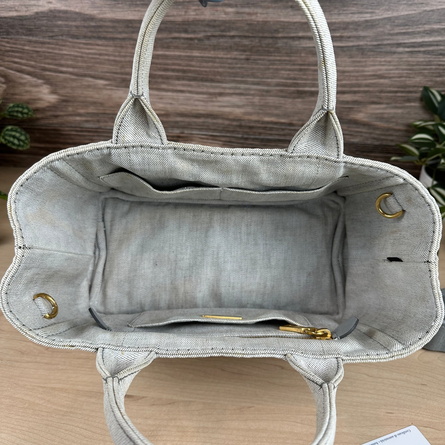 Prada 2-Way Denim Tote Bag