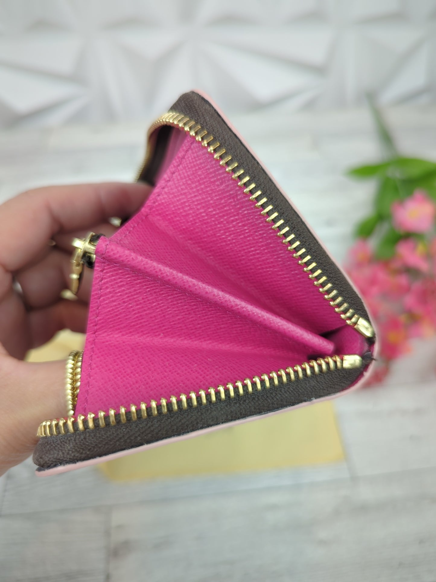 Louis Vuitton Clemence Blooming Flower Wallet in Fuchsia