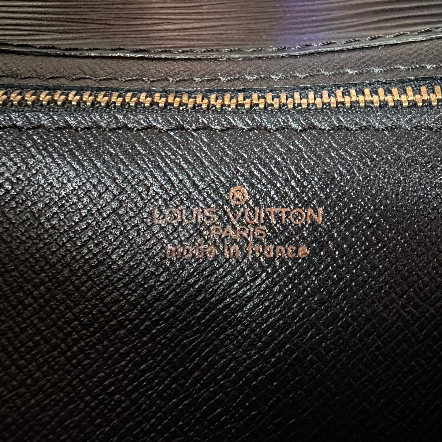 Louis Vuitton Black Epi Leather Montaigne Clutch