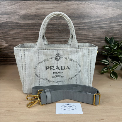 Prada 2-Way Denim Tote Bag