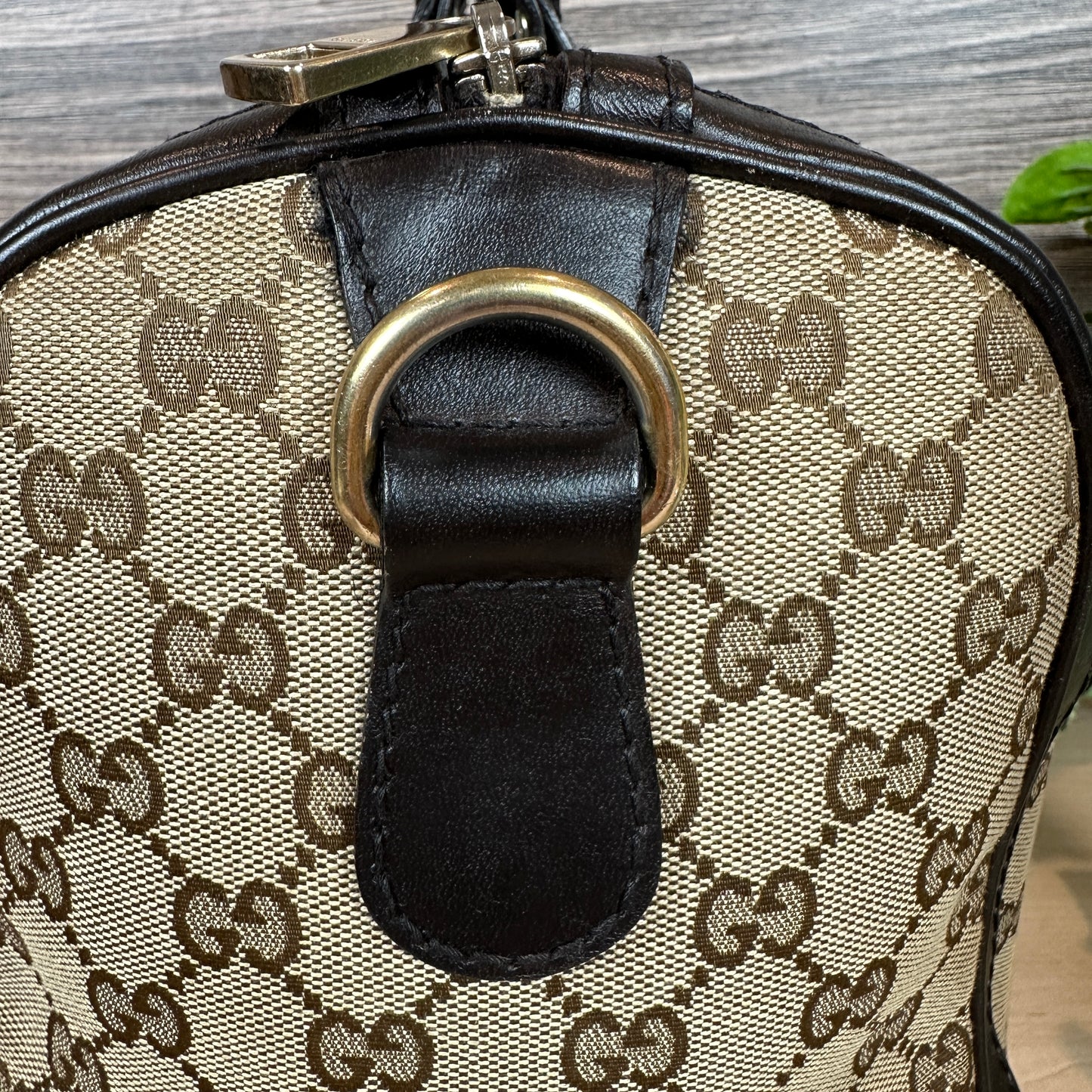 Gucci Original GG Boston Vintage Web Dark Brown