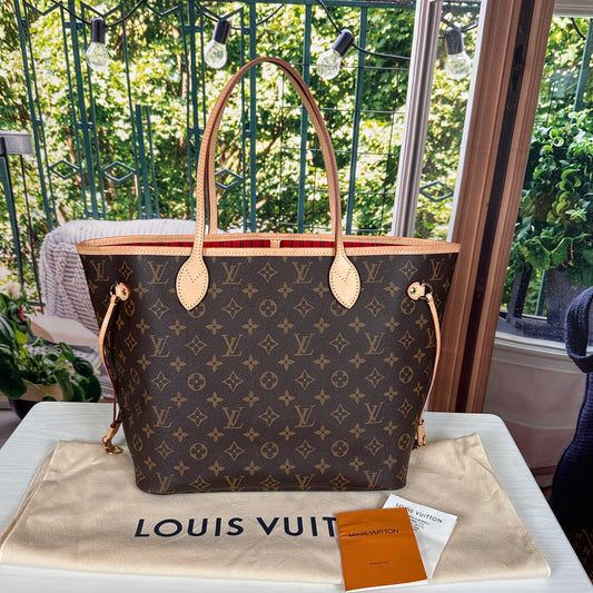 Louis Vuitton Monogram Neverfull MM Cerise