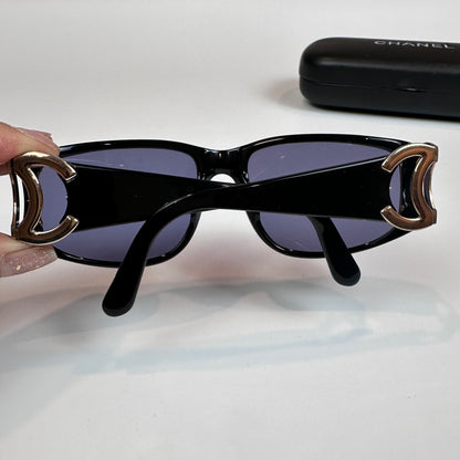 Chanel Vintage CC Logo Sunglasses 02461 Gold/Black