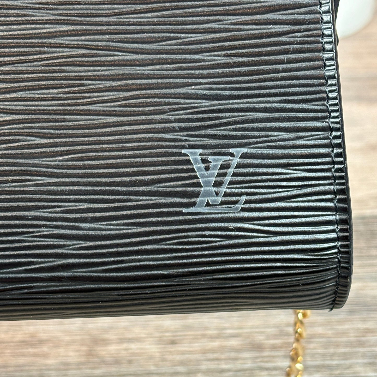 Louis Vuitton Black Epi Pochette Accessories