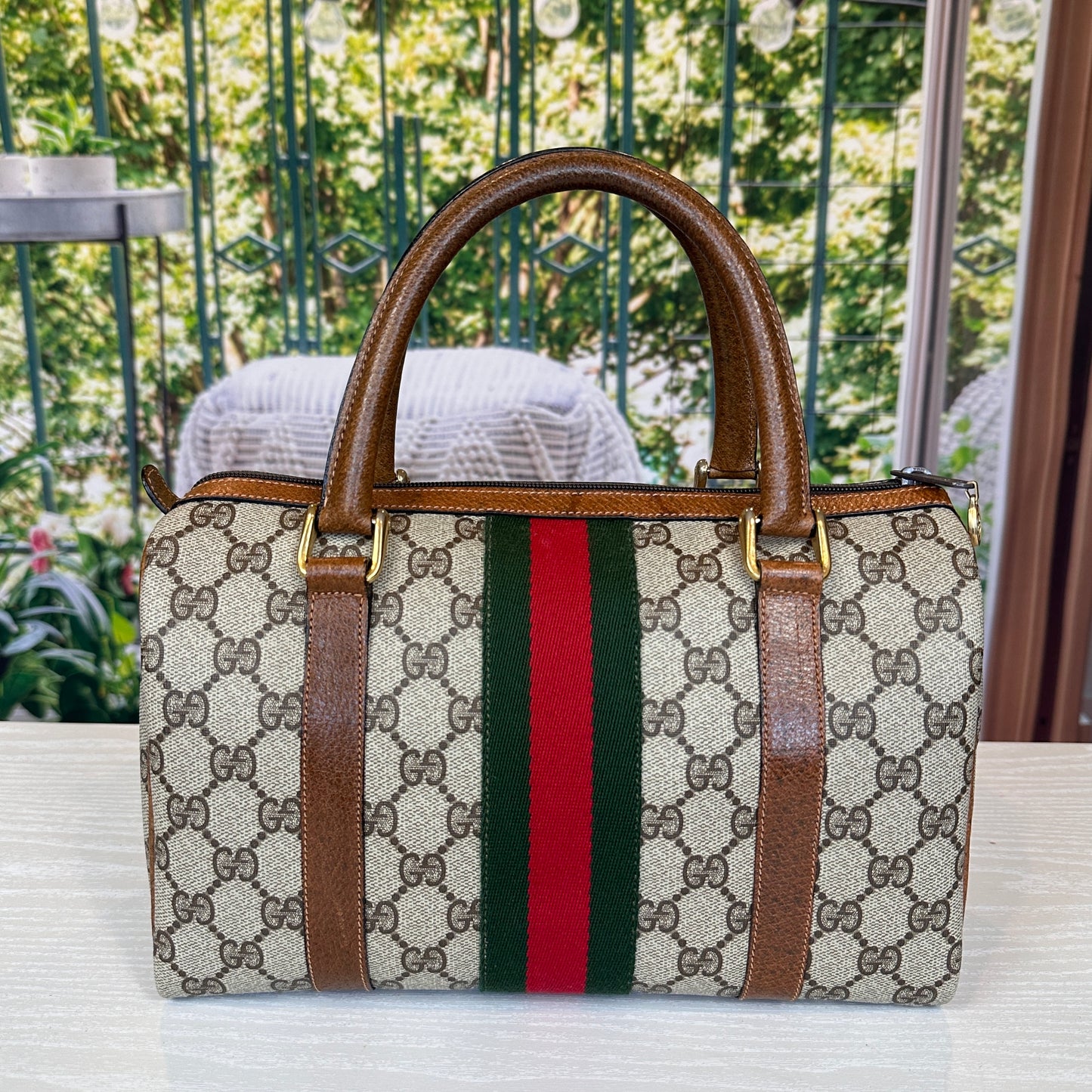 Gucci Vintage Ophidia Boston Bag