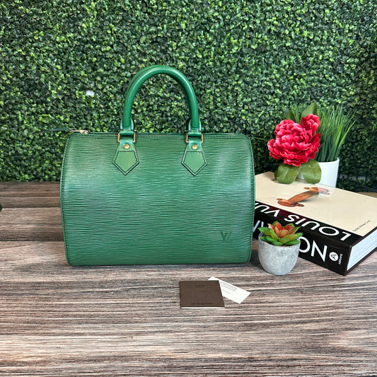 Louis Vuitton Speedy 25 Borneo Green Epi Leather