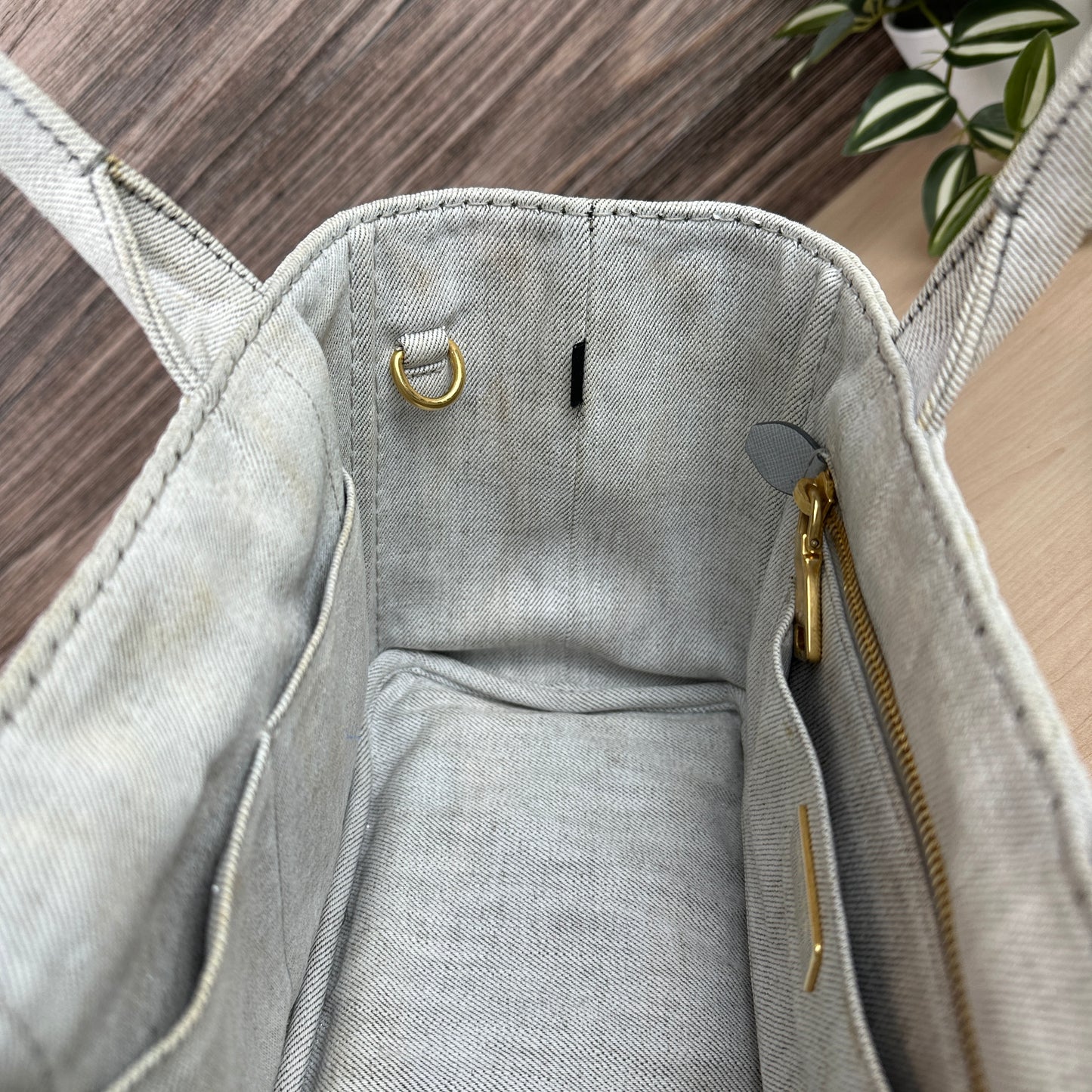 Prada 2-Way Denim Tote Bag