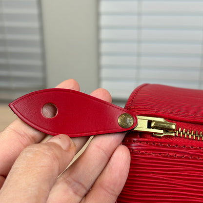 Louis Vuitton Red Epi Speedy 30 with Free Wallet