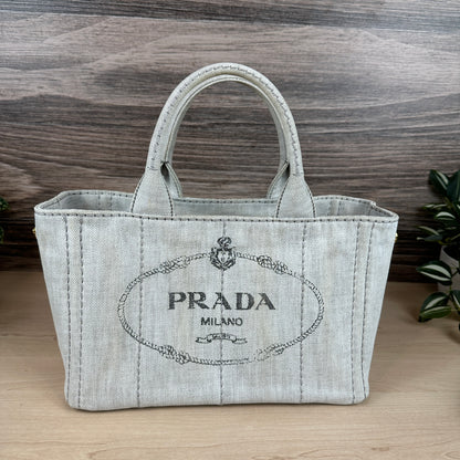 Prada 2-Way Denim Tote Bag