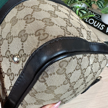 Gucci Original GG Boston Vintage Web Dark Brown