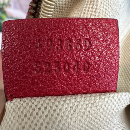 Gucci Red GG Logo Print Belt Bag