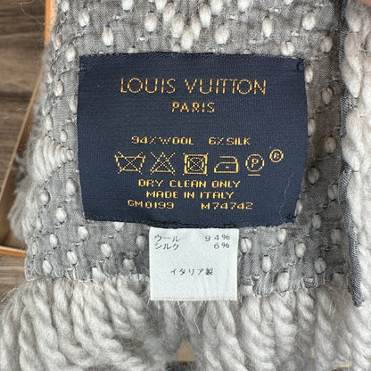 Louis Vuitton Logomania Scarf Pearl Grey