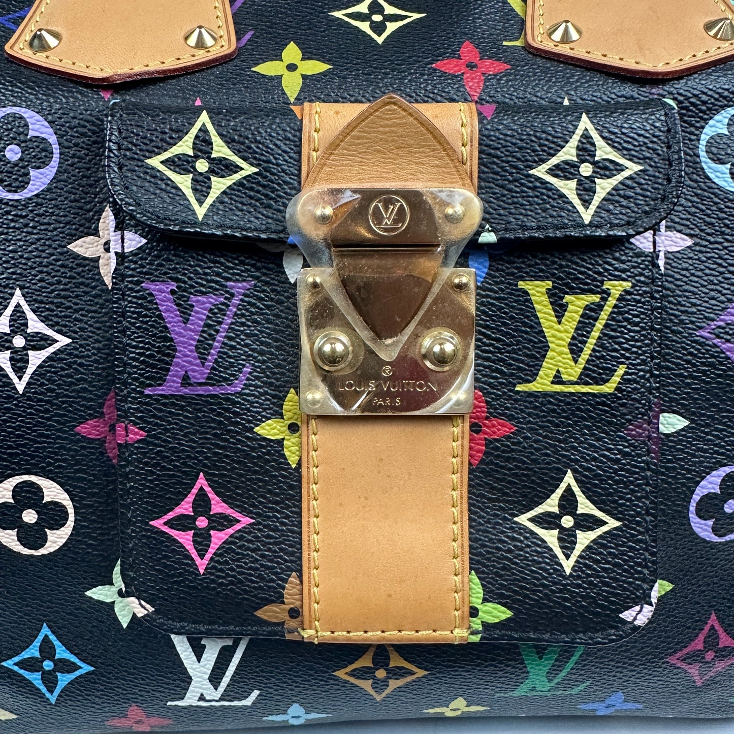 Louis Vuitton Limited Edition Murakami Speedy 30 Black Multicolor