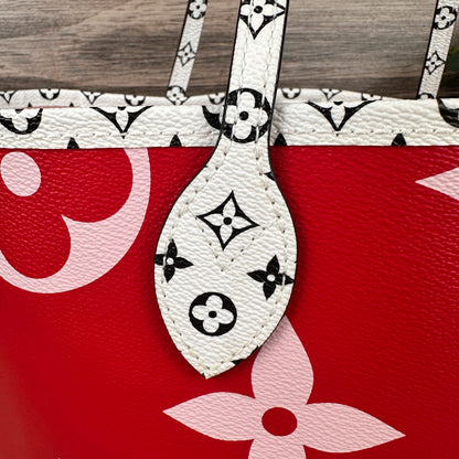 Louis Vuitton Giant Monogram Canvas Neverfull MM Rouge