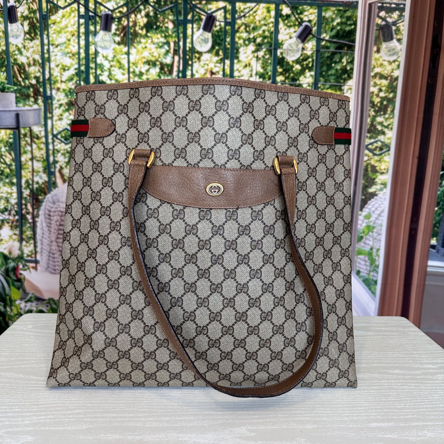 Gucci Beige GG Supreme Monogram Canvas Tote bag