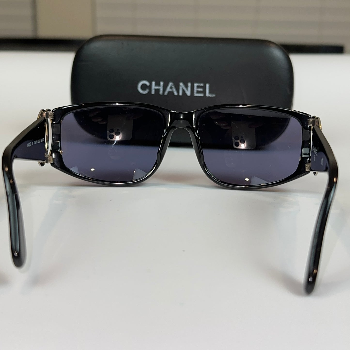 Chanel Vintage CC Logo Sunglasses 02461 Gold/Black