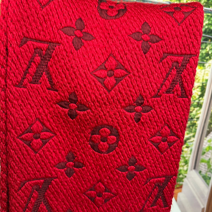 Louis Vuitton Logomania Scarf Red