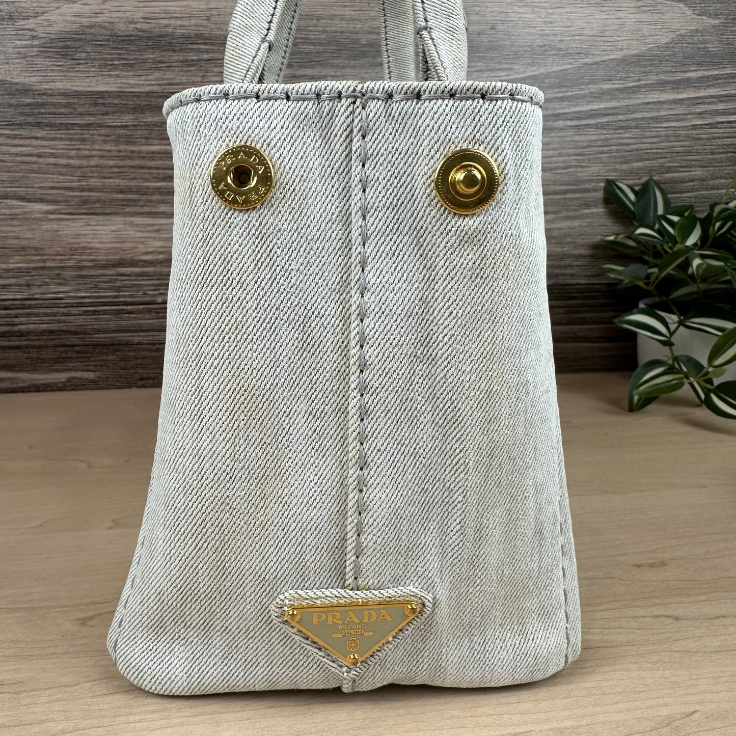 Prada 2-Way Denim Tote Bag