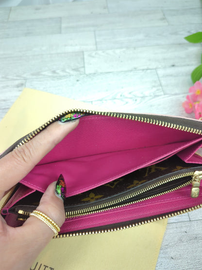 Louis Vuitton Clemence Blooming Flower Wallet in Fuchsia