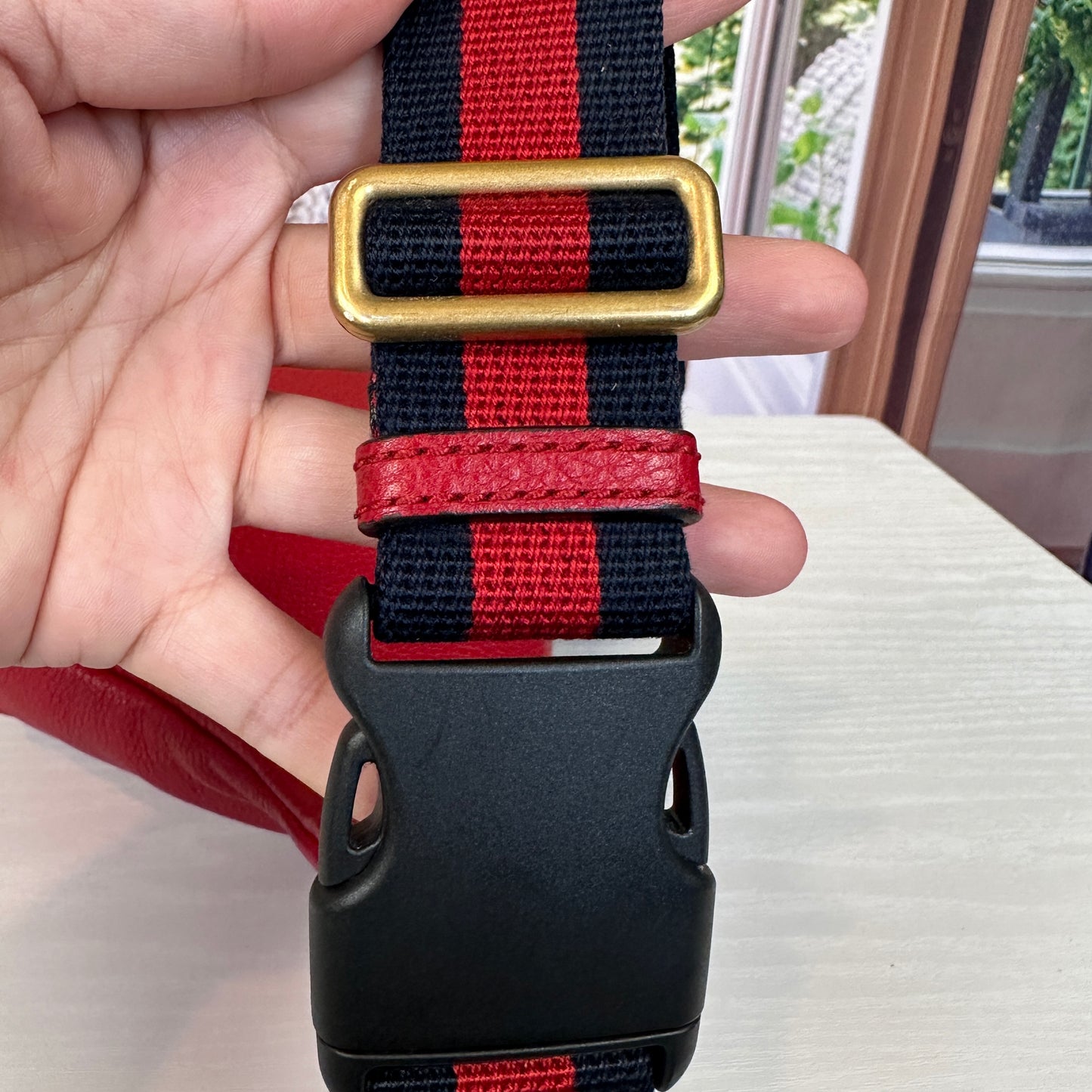 Gucci Red GG Logo Print Belt Bag