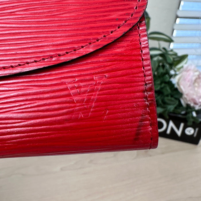 Louis Vuitton Red Epi Emilie Wallet New Model