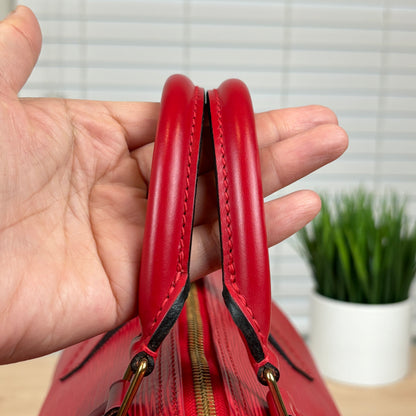 Louis Vuitton Red Epi Speedy 30 with Free Wallet