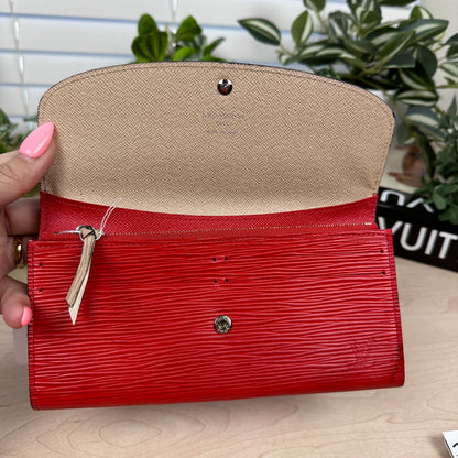 Louis Vuitton Red Epi Emilie Wallet New Model