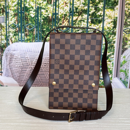 Louis Vuitton Damier Ebene Portobello Travel Shoulder Bag