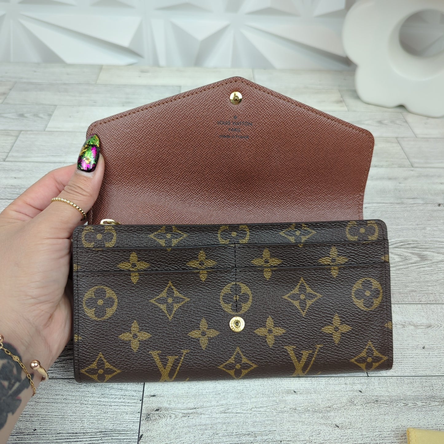 Louis Vuitton Monogram Sarah Wallet w/Crossbody WOC Kit