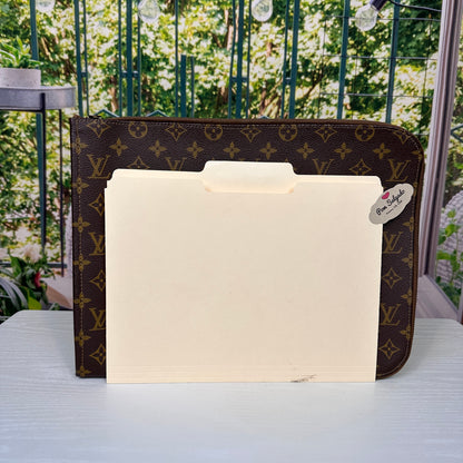 French Company Monogram Porte Document Holder GM