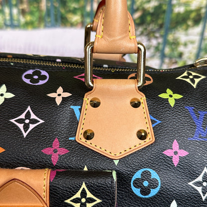 Louis Vuitton Limited Edition Murakami Black Multicolor Speedy 30