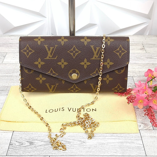 Louis Vuitton Monogram Sarah Wallet w/Crossbody WOC Kit
