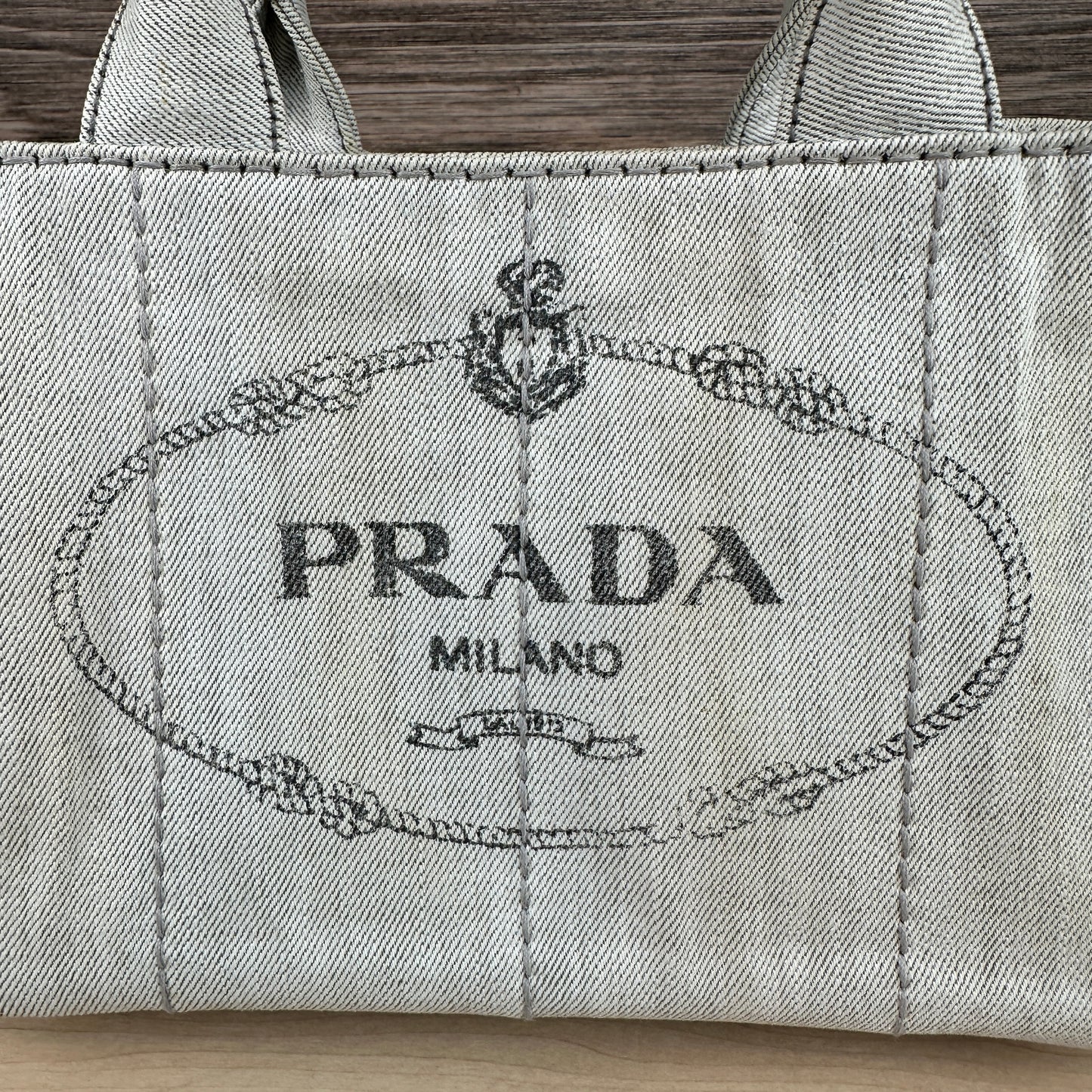 Prada 2-Way Denim Tote Bag