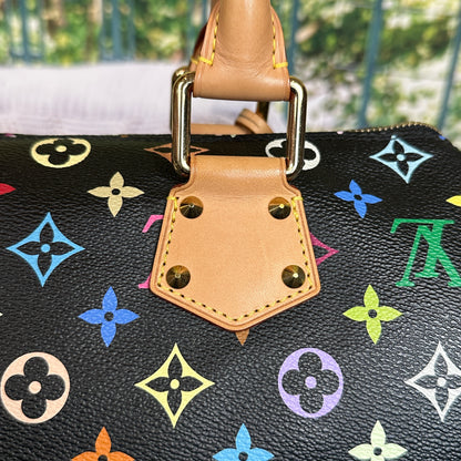 Louis Vuitton Limited Edition Murakami Black Multicolor Speedy 30