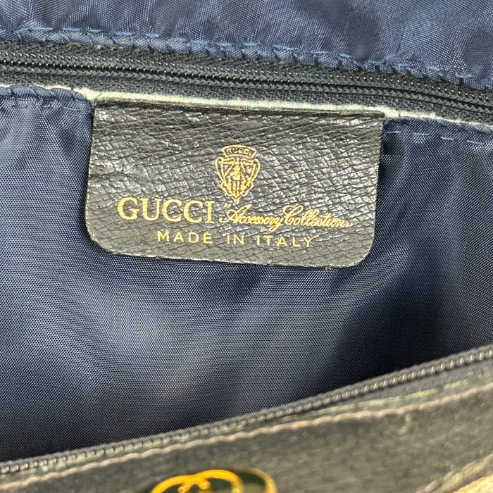 Gucci Navy Blue Boston Bag