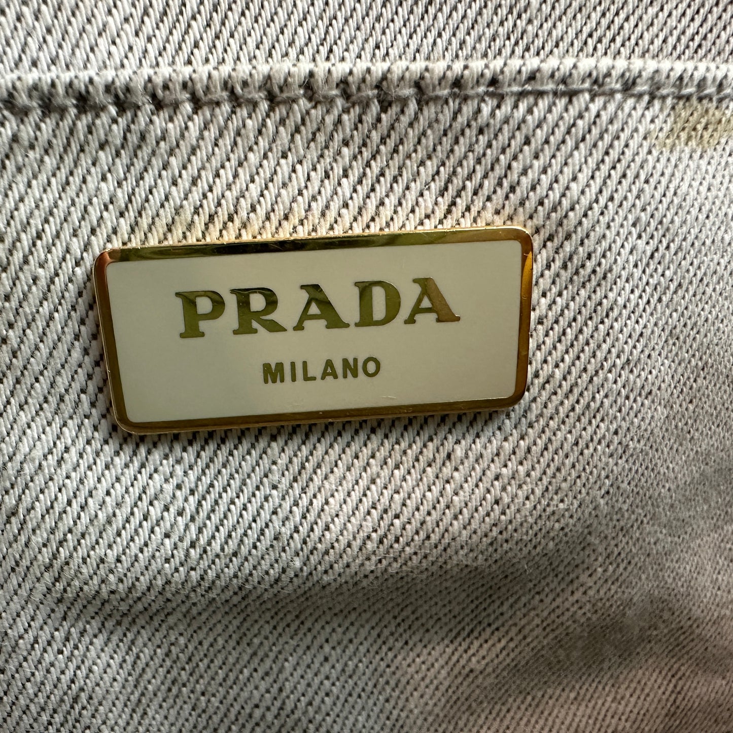 Prada 2-Way Denim Tote Bag