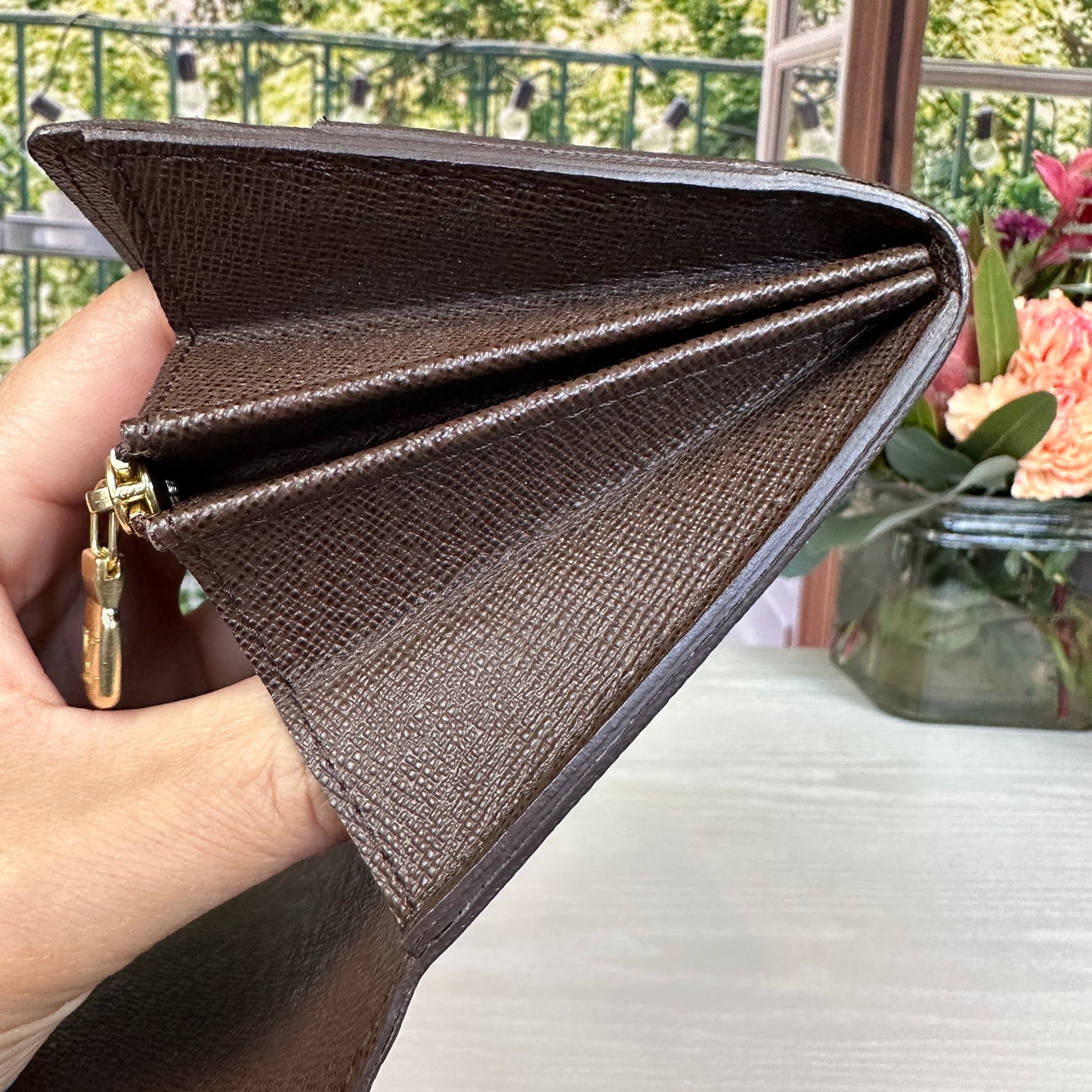 Louis Vuitton Damier Ebene Sarah Wallet