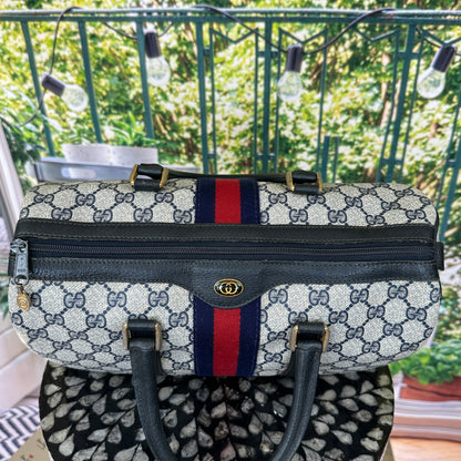 Gucci Navy Blue Boston Bag