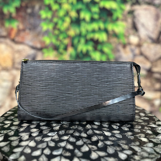 Louis Vuitton Black Epi Pochette Accessories